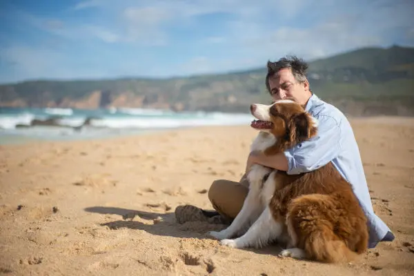 Man and Dog on beach