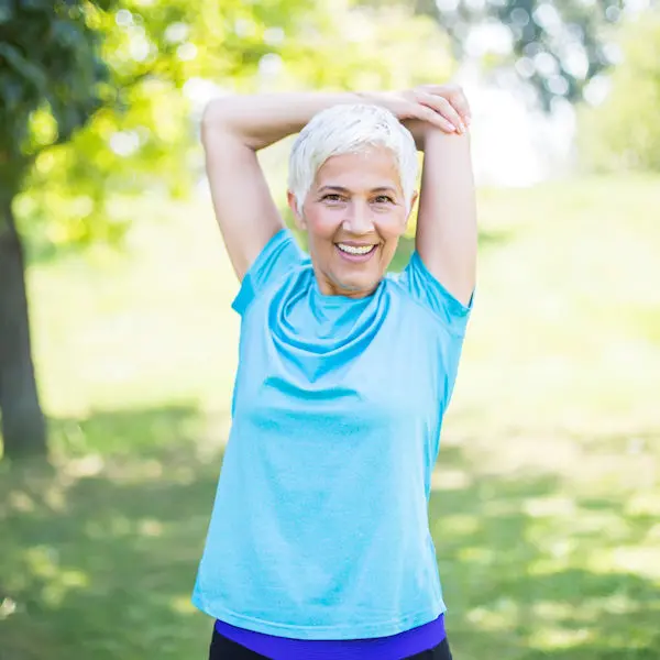 Woman stretching
