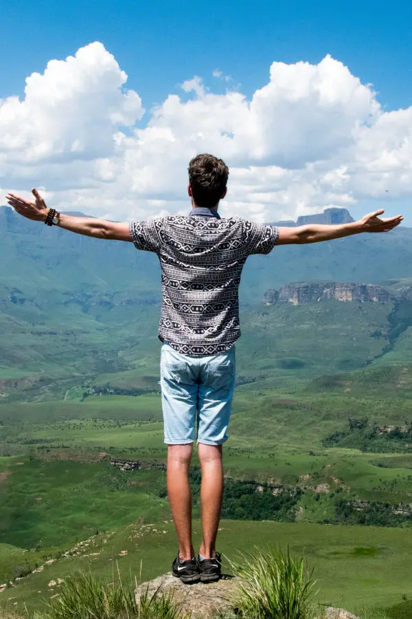 Man stood on a ridge