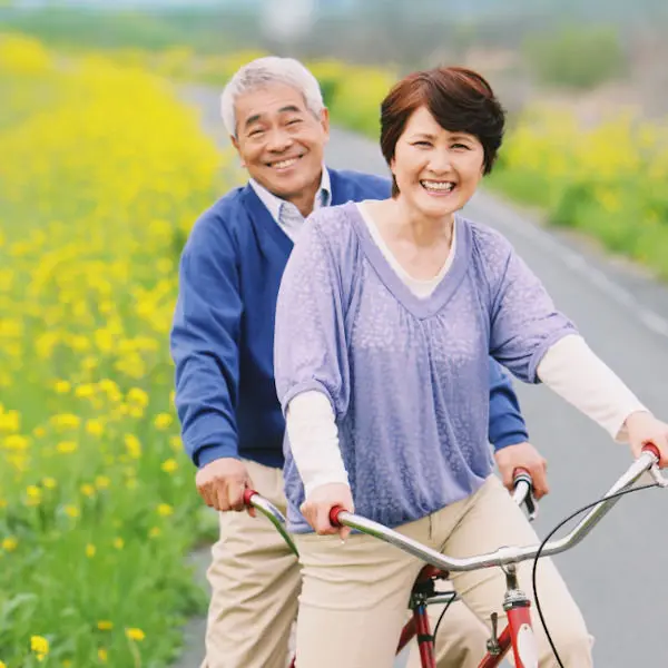 Couple on a bike