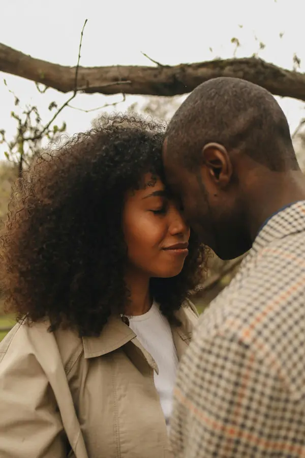 Couple looking at each other